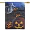 Pumpkins & Ghost Spooky Halloween Outdoor Garden Flag, 28" x 40"